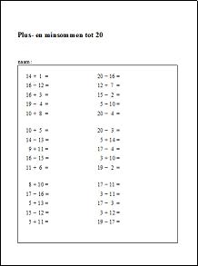 Spiksplinternieuw Somprint sommenmaker werkbladen rekenen BN-46